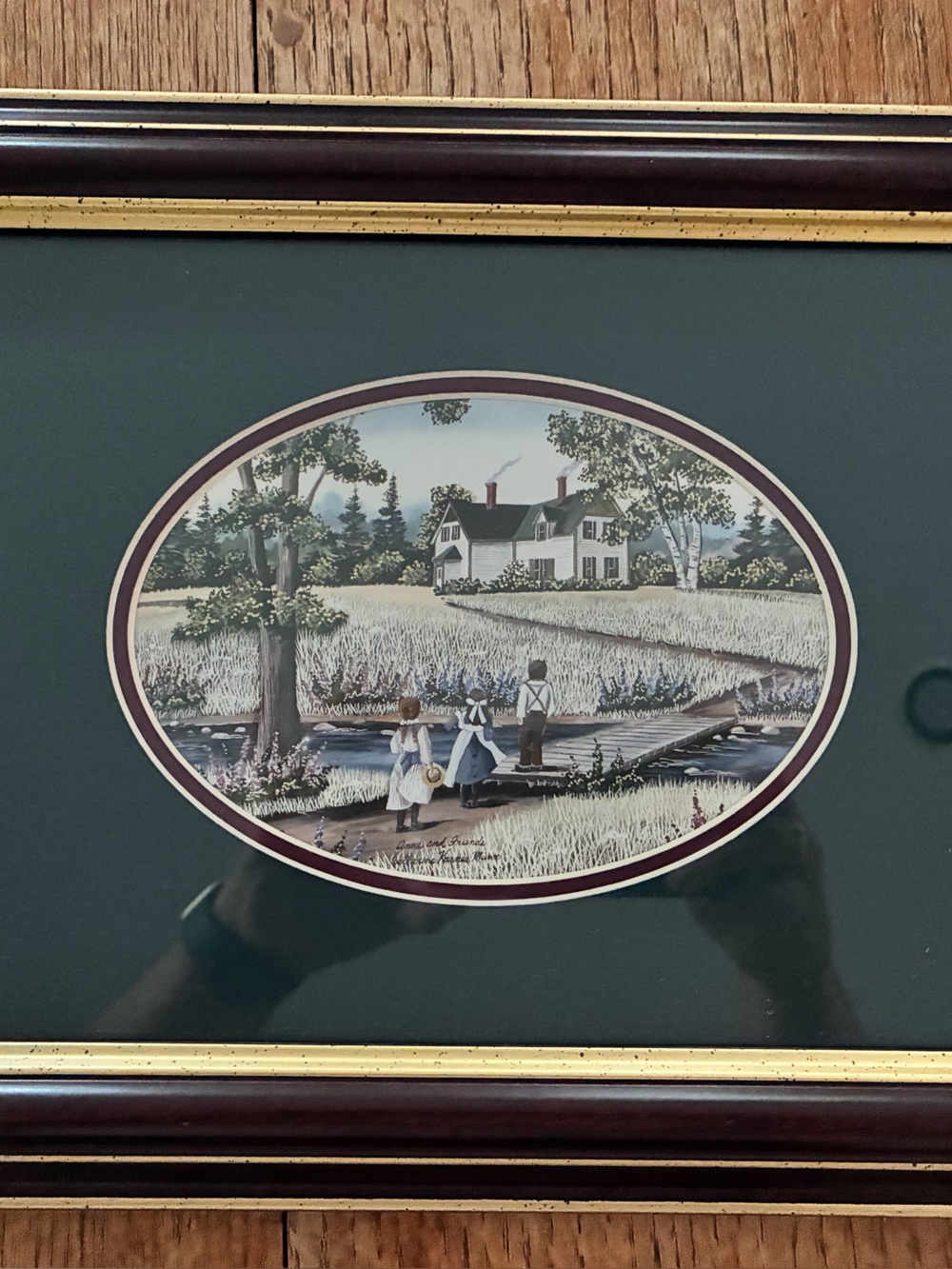 Cavendish scene “Anne and Friends” Art in a matted frame